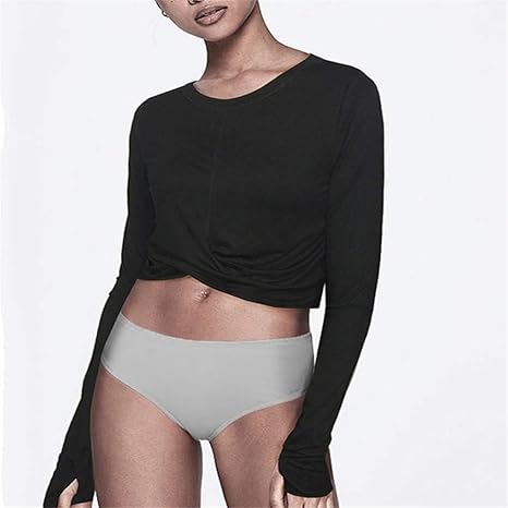 DAGUAISHOU Top Deportivo Manga Larga Mujer Yoga Top Entrenamiento ...