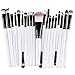 KOLIGHT® 20 Pcs Pro Makeup Set Powder Foundation Eyeshadow Eyeliner Lip Cosmetic Brushes (Black+White)