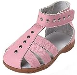 Femizee Girls Leather Closed Toe Ankle-Strap Gladiator sandal(Toddler/Little Kid)