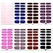 SILPECWEE 8 Sheets Nail Polish Strips Solid Color Nail Wraps Adhesive Nail Polish Stickers for Women Stick on Nails Gel Nail Strips with 1pc Nail File