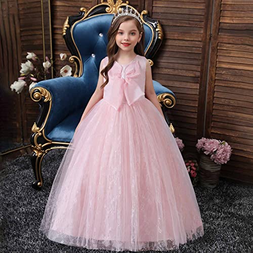 JINMGG Pink Dress for Girls Casual Crochet Dresses Halloween Girls