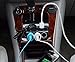 Okra In-car 3 Sockets Cigarette Lighter DC 12V/24V Car Charger Splitter Multiplier + Dual USB Ports for all Apple or Android Smartphones & Tablets. GPS and all Electronic Devices (3 LED Sockets + 2 USB Ports) Included