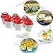 Egg Cooker Hard & Soft Boiled Maker Set 6 Packs, Nonstick Silicone Eggs Boiler Cookers without Egg Shell