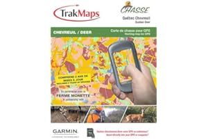 TrakMaps Hunting Quebec Deer GPS Map for Garmin with Ferme Monette Deer Hunting Hot Spots