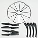 AVAWO Upgraded 4 Colors for Syma X5SC X5SW X5SW-V3 Spare Parts Main Blade Propellers & Motor & Propeller Protectors Blades Frame & Landing Skid Included Mounting Screws for RC Mini Quadcopter Toy
