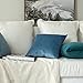 MIULEE Pack of 2 Velvet Soft Solid Decorative Square Throw Pillow Covers Christmas Cushion Case for Couch Sofa Bedroom Car 18x18 Inch 45x45 cm Green