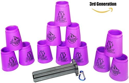 The Third Generation Cups Set of 12 with Quick Release Stem - Large Hole Improved Air Flow Capacity - Lighter and Faster (purple)