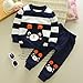 Vovotrade Autumn Winter Outfits Kids Baby Girl Boy Clothes Set Striped Bear Tops+Pants (2T, Navy)