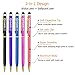 Blimark Stylus Pen, Touch Screen Pen, 10 Pack Colorful Universal Slim 2 in 1 Ballpoint Pen Office Pen for iPad iPhone SE 6 7 Plus Samsung Galaxy Tablet and All Touch Screen Devices