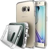 Ringke Fusion Hard Case with Shock Absorption Bumper & Attached Cap Drop Protection for Samsung Galaxy S6 Edge - Clear