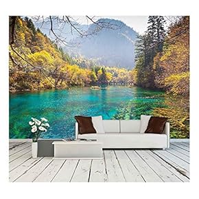 Jiuzhaigou Valley Scenic and Historic Interest Area, Sichuan, China - Removable Wall Mural | Self-Adhesive Large Wallpaper - 66x96 inches