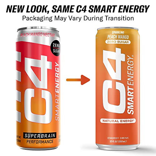 C4 Energy & Smart Energy Drinks Variety Pack, Sugar Free Pre Workout