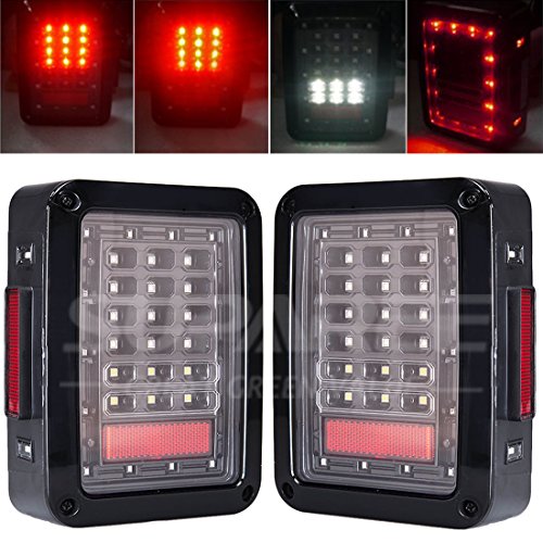 LED Tail Lamp Replacement Tail Lights Brake Reverse Lamps for 2007-2015 Jeep Wrangler JK