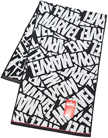 Amazon Co Jp マーベル スポーツタオル Sj ブラック Marvel ジャガード地 ロングタオル キャラクター フェイスタオル 林 タオル おもちゃ