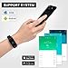 Waterproof Bluetooth Smart Wristband Heart Rate Monitor Fitness Tracker Wristband for Android and IOS Smart Phone , Silicone wristband, Calorie and Step Counter, Call Notification for Android iOS.(m)