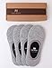 VERO MONTE 4 Pairs Womens TRULY No Show Socks (Grey, 7.5-9)- Low Profile Socks