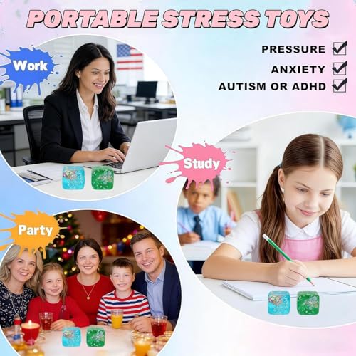 SLEEPHEAD®Ice Cube Fidget Toys - Sensory Toys with Real Sea Shells
