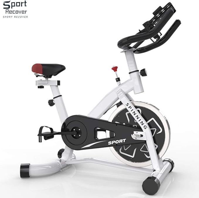 Amazon Co Jp ホームゲームアプリスピニングバイク屋内の超静かな小さなエクササイズバイクエアロ ビックフィットネス機器が重量を失うダイナミック自転車ペダルバイク 白 Led Dial ホーム キッチン