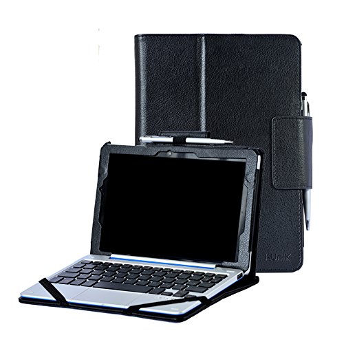 Nextbook Flexx 9 case, i-UniK CASE for Nextbook Flexx 9 8.9" (NXW9QC132) 2-in-1 Windows 10 Tablet Support Sleep Awake Function Bonus Stylus - Black
