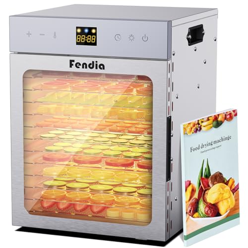 Food Dehydrator for Jerky 12 Stainless Steel Trays