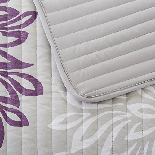 image for Comfort Spaces – Enya Quilt Mini Set - 3 Piece – Purple and Grey 