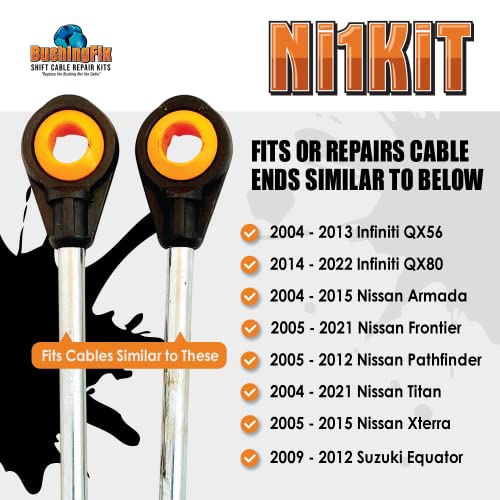 BushingFix NI1KIT Transmission Shift Cable Bushing Repair Kit