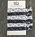 SportyBella Volleyball Hair Ties – 6-Pack Black and White No-Crease Elastic Bands – Volleyball Accessories for Girls, Teens, Teams – Volleyball Gifts and Team Favors