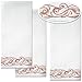 Rose Gold Disposable Decorative Cloth-Like dinner party napkins - Perfect size: 8.5 x 4 inches folded - 100 count