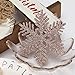 Sea Team Plastic Christmas Glitter Snowflake Ornaments Christmas Tree Decorations, 4-inch, Set of 36, Rose Gold