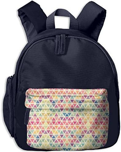 Coloured Diamond Kid's Shoulder Backpack School Bag For Teens Boys Girls Students Navy