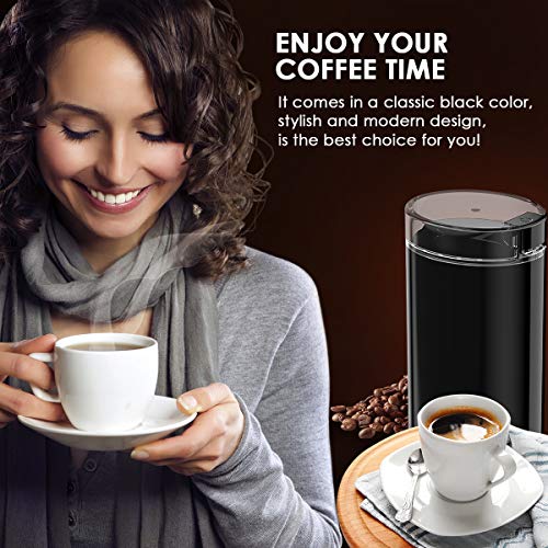 Electric Coffee Grinder, LOFTER 150W Portable Spice & Nut Grinder with