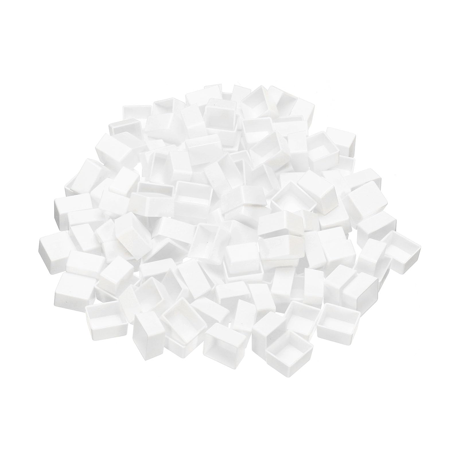 PATIKIL 2ml Watercolor Pans, 150 Pack Empty Half Pans Plastic Watercolor Tins for Watercolor Oils Acrylic Painting Travel Tin Case Palette Style 1, White