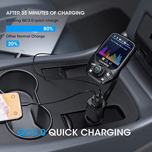 VicTsing (Upgraded Version) Bluetooth FM Transmitter, Auto Scan Unused