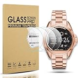 Diruite 4-Pack for Michael Kors Access Bradshaw Tempered Glass Screen Protector for MKT5001/5004/5013 Smart Watch [Anti-Scratch] [Perfectly Fit] [Optimized Version]
