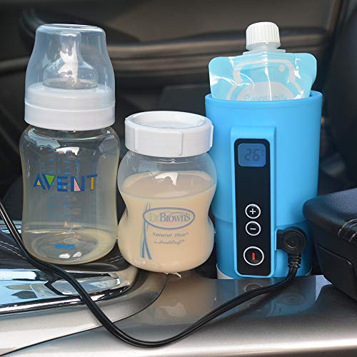 PUNCIA 12V Smart Beast Storage Bag Heater Car Bottle Warmer Breast Milk Warmer on The Go for Car