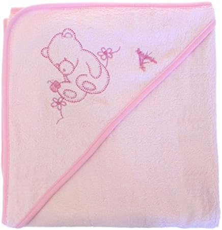 Bamboo Hooded Bath Towel Large for Newborn, Infant and Toddler, Organic, Soft, Antibacterial, Hypoallergenic and Odor Resistant (Pink)