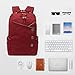 KINGSLONG 15.6 inch Laptop Backpack for Women, Stylish Buttons Decor Daypack Fit 17 inch Notebook, Water Resistant Computer Notebook Bag with USB Charging Port for Travel College Work Gifts