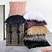 Ashler HOME DECO Pack of 2 Decorative Luxury Style White Faux Fur Throw Pillow Case Cushion Cover 18 x 18 Inches 45 x 45 cm