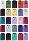 Mens Regular Fit Fashion Dress Shirt w/ Reversible Cuff (Big Size Available)