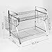MICOE Dish Drainer Drying Rack with Cutting Board Holder 2 Tier Large Capacity WDT2002