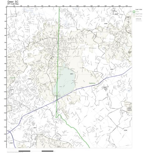 Greer Zip Code Map Zip Code Wall Map Of Greer, Sc Zip Code Map Not Laminated: Amazon.com:  Office Products