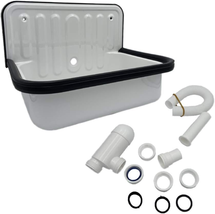 Alape Bucket Sink and Drain Bundle, Small Service Utility Sink with