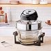 Big Boss 16Qt Extra Large Glass Air Fryer Non Toxic – Family Sized 4 in 1 Cooker with 3 Cooking Sections, Stainless Steel Racks for French Fries, Chicken, No Preheat, Self Cleaning, Dishwasher Safe