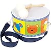 small foot Trommel mit Trommelstöcken aus Holz, mit verstellbarem Gurt, Musikinstrument für Kinder, ab 3 Jahren, 3315