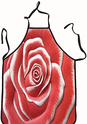 chanrancase tailored apron low relief cement thai style handcraft of ros Children, unisex kitchen apron, adjustable neck for barbecue 26.6x27.6+10.2(neck) INCH