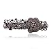 IPINK Gray Tone Metal French Clip Flower Design Hair Clip Barrette