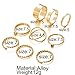 FINETOO 9 PCS Simple Stainless Steel Knuckle Midi Ring Set Crystal for Women/Girl Gold CZ Finger Stackable Rings Set Jewelry Friendship