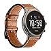 Intoval Classic Leather Sports Bands for Fossil Men's Gen 5E/Gen 5 Carlyle/Fossil Women's Gen 5 Julianna/Fossil Men's Gen 4 Explorist Smartwatches.(22mm Black)
