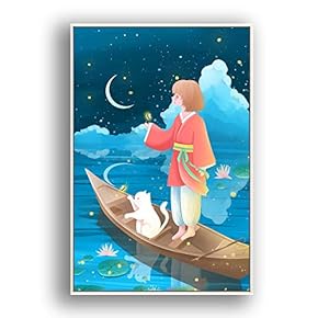 Framed Canvas Wall Art for Living Room, Bedroom Flow in The Dream Canvas Prints for Modern Home Decoration Ready to Hang - 16"x24" inches