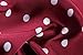 Jaweaver Women's Square Silk Like Scarves Vintage Dots Head Scarf 27inch (Red)